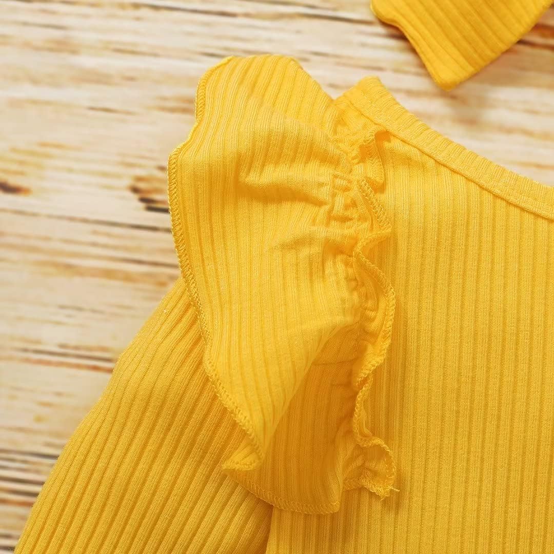 Baby girl clothes, Newborn Baby Girl Clothes, Soft Long Sleeve Onesies Girl Collocation Pants and Headband - Image 5